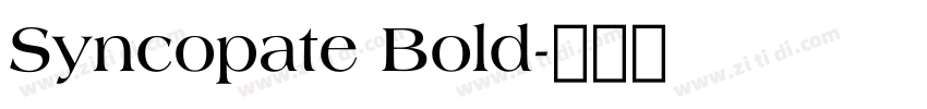 Syncopate Bold字体转换